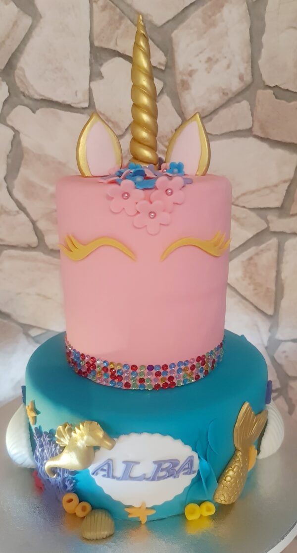 Tarta Unicornio Sirenas